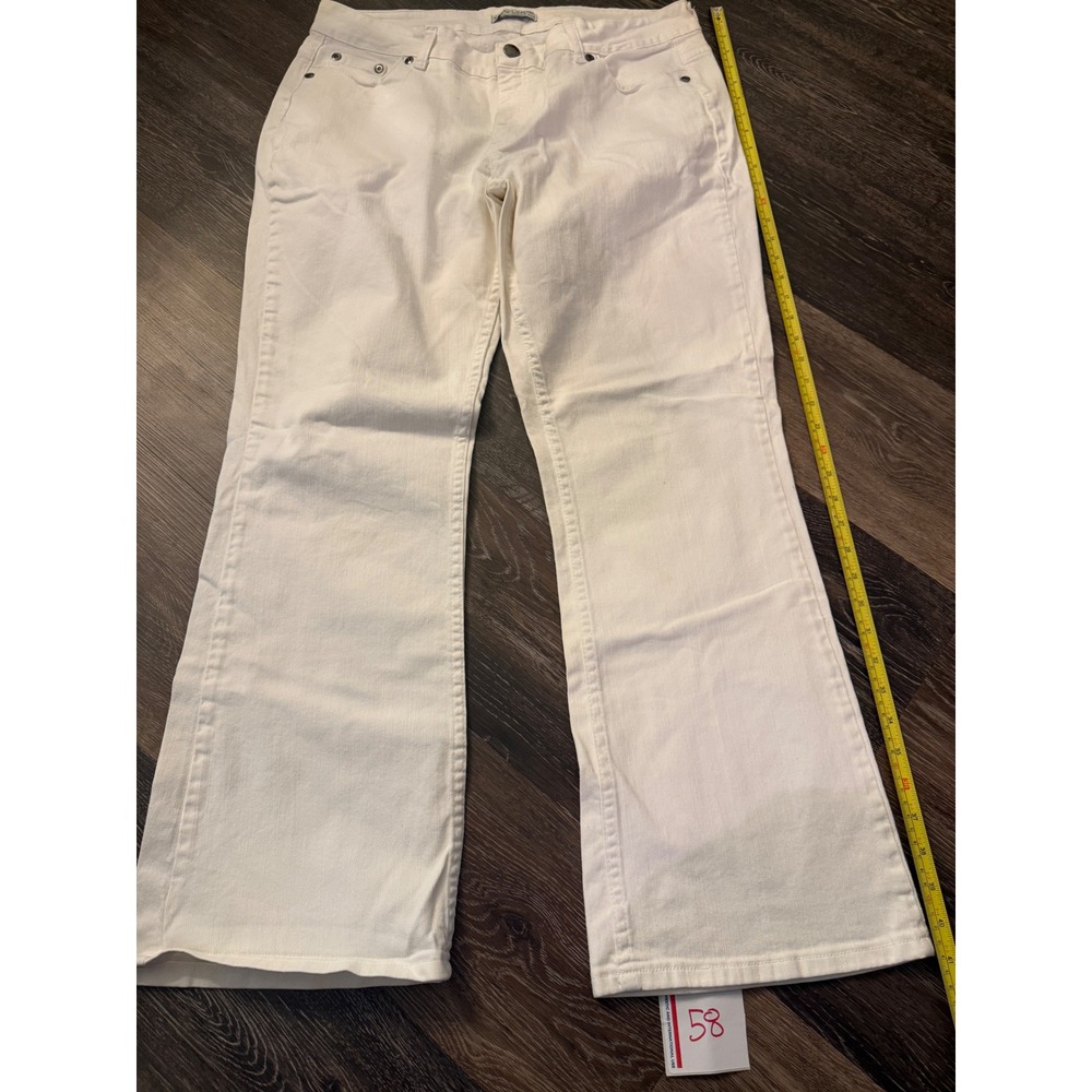 Riders‎ by Lee Womens White Bootcut Jeans vintage y2k Waistband Size 18M 130D791